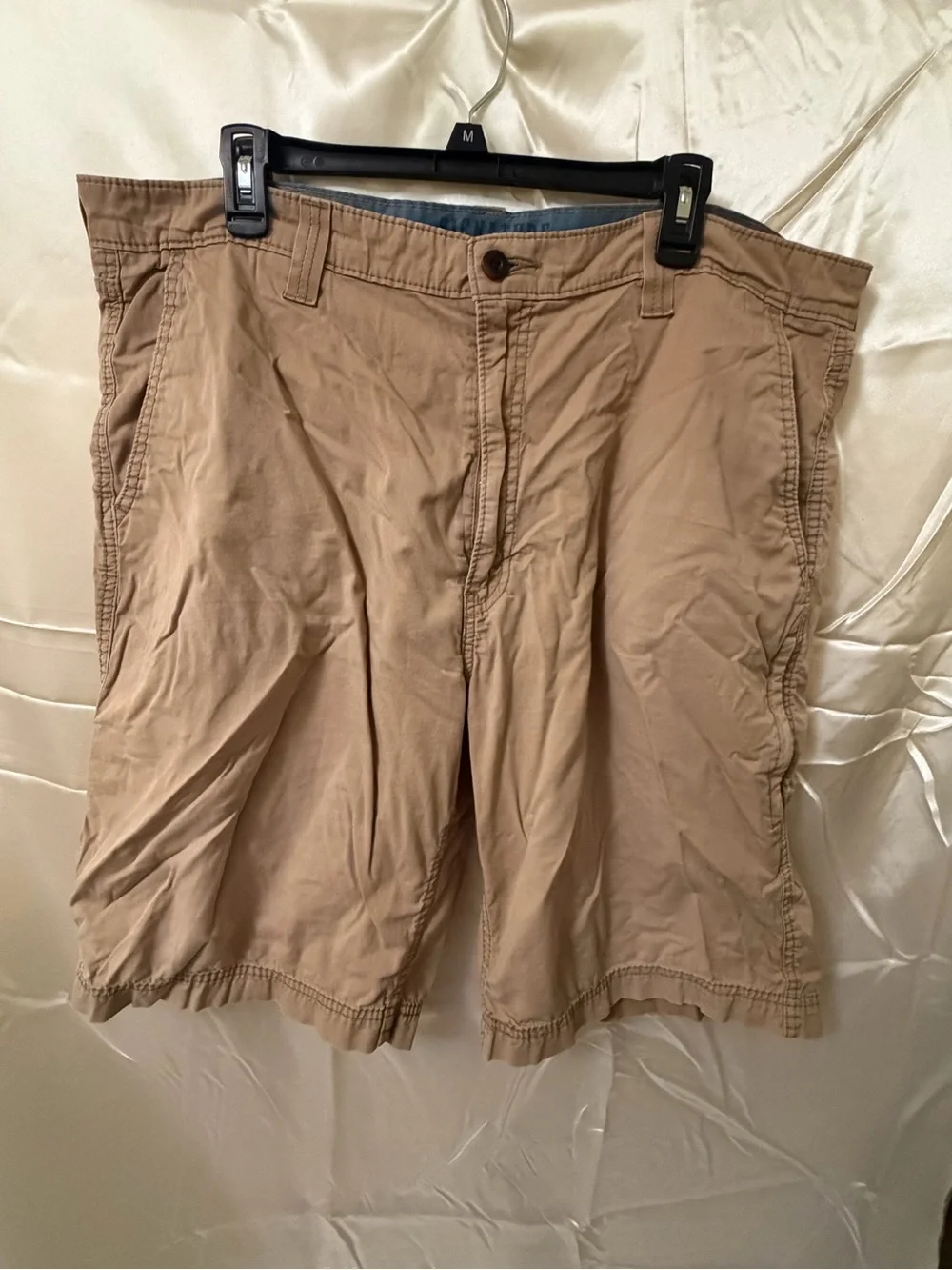 Levi Strauss Signature Men’s Khaki Cargo Shorts Cotton Stretch Utility Size 40